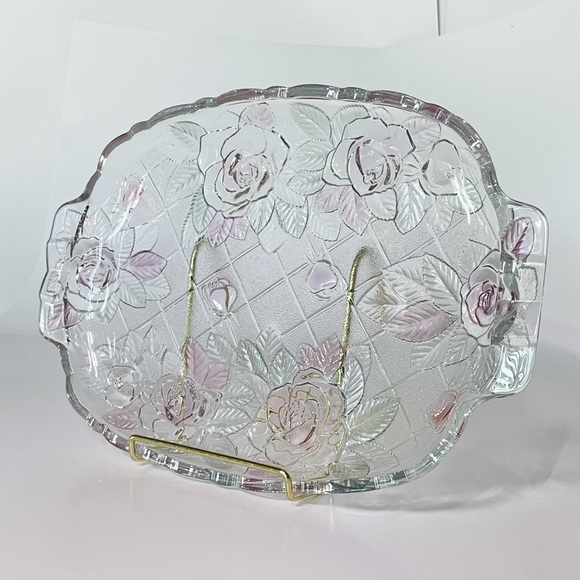 Vintage Floral Glass Plate - Picture 2 of 7